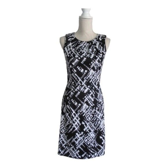 AB Studio Dresses & Skirts - AB Studio Black and White Sleeveless Sheath Dress